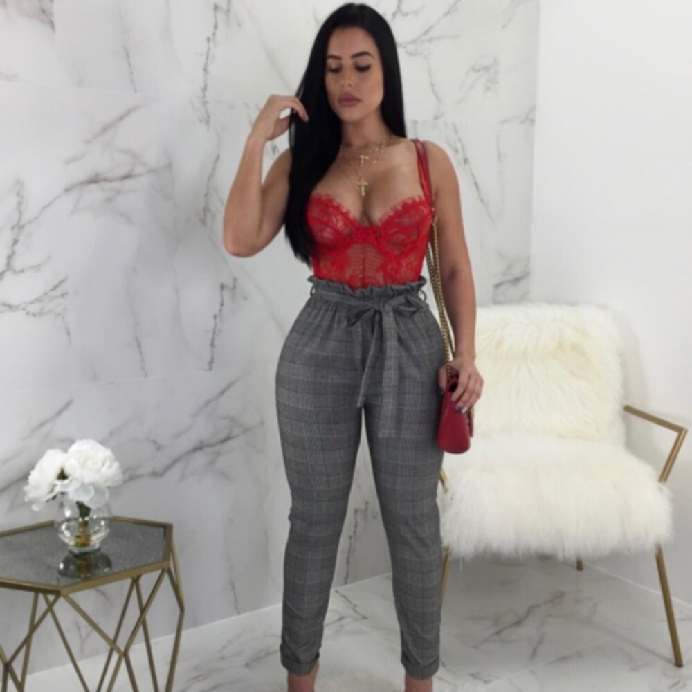 NEVER WORN plaid pants